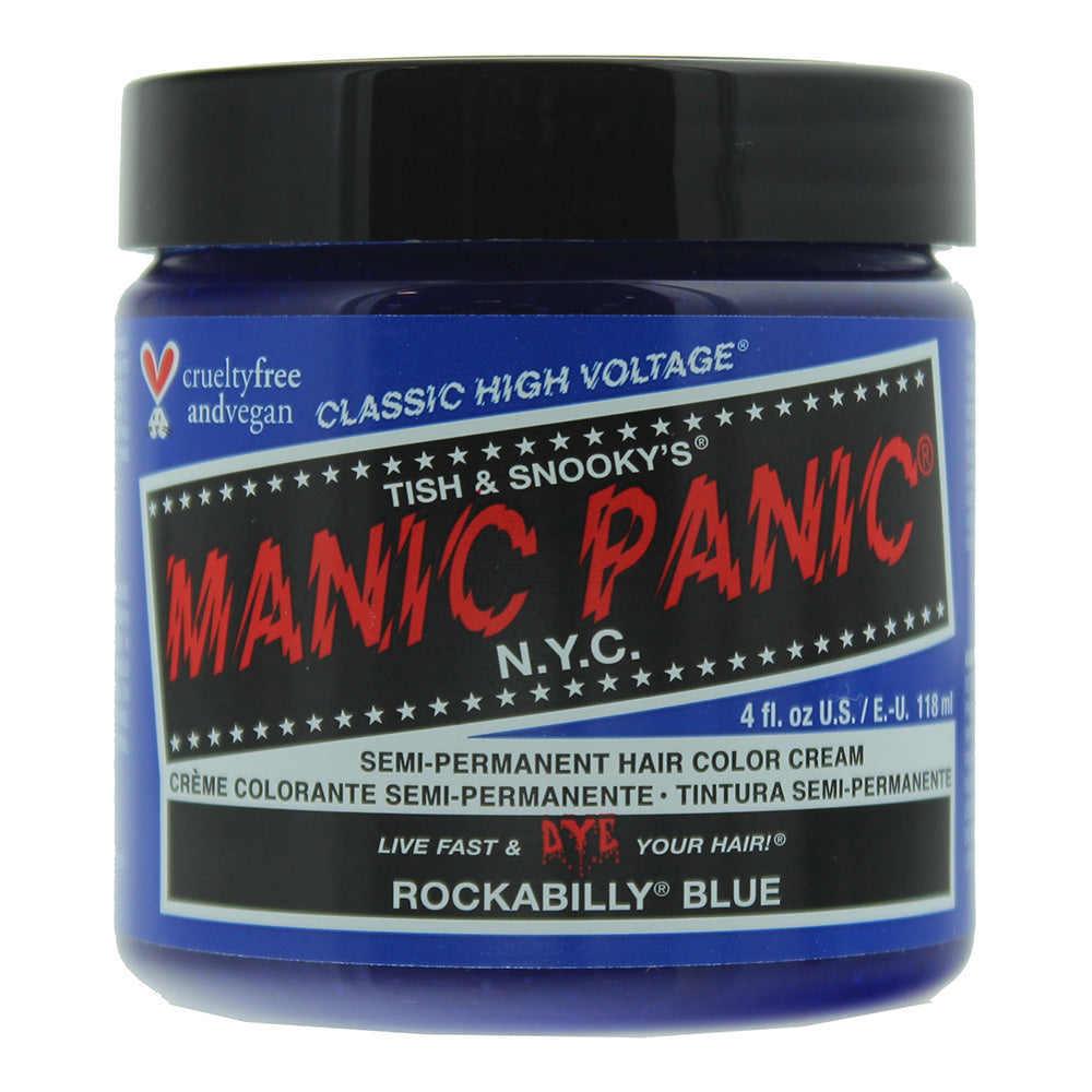 Manische paniek klassieke hoogspanning rockabilly blauwe semi-permanente haarkleurcrème 118ml