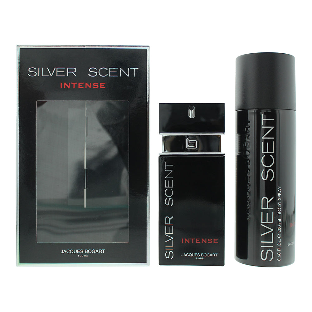 Jacques Bogart Silver Scent Intense 2 Piece Gift Set: Eau de Toilette 100ml - Body Spray 200ml