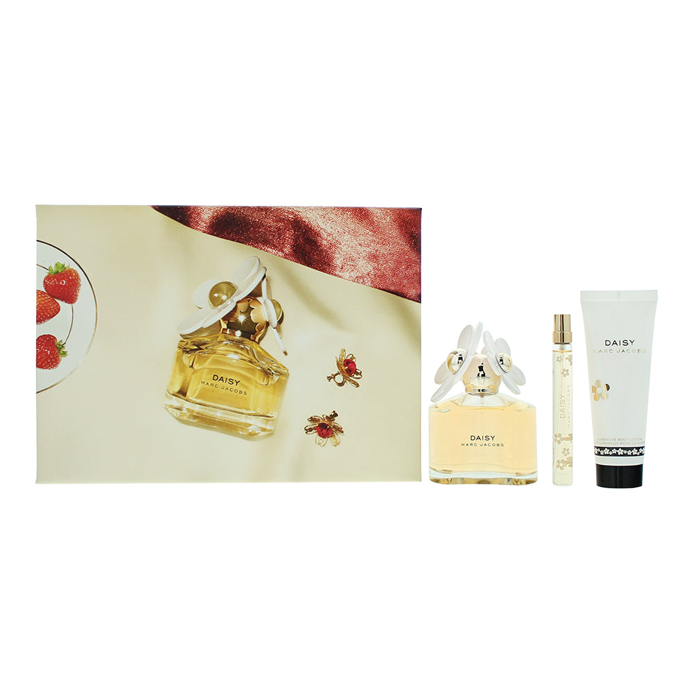 Marc Jacobs Daisy 3 Piece Gift Set: Eau de Toilette 100ml - Body Lotion 75ml - E