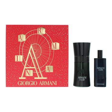 Giorgio armani code pour homme conjunto de presente de 2 peças: eau de toilette 50ml - eau de toilette 15ml
