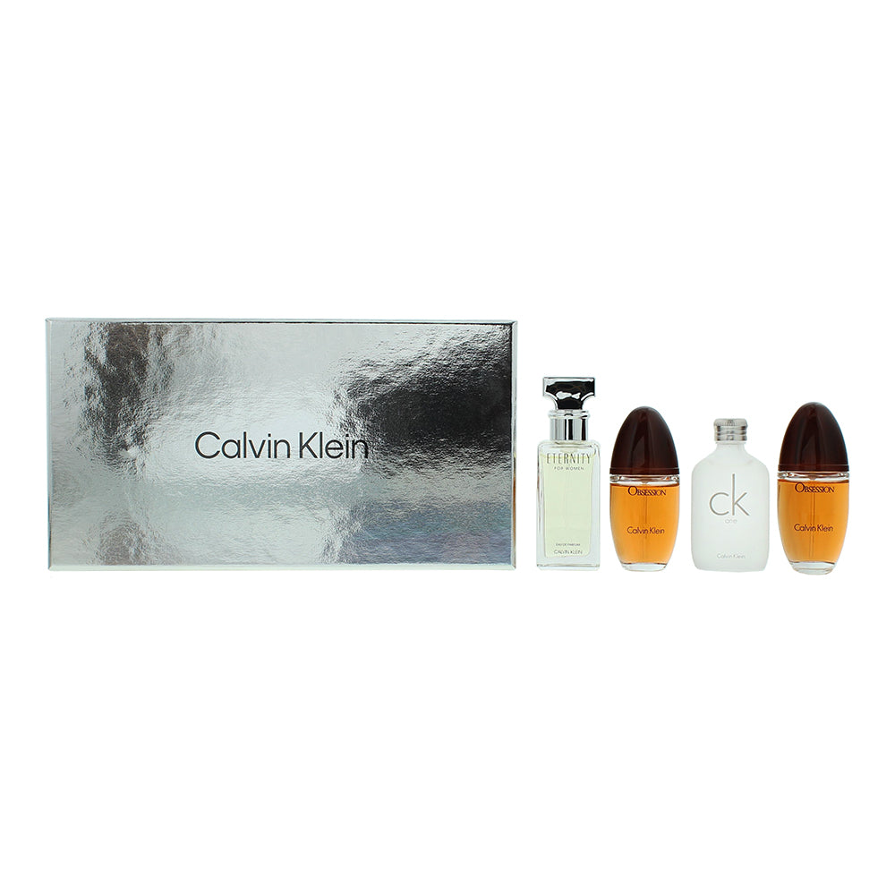 Calvin Klein Women Mini Gift Set 4 x 15ml (Edp Obsession Edt CK One Edp Escape Edp Eternity)