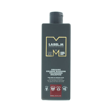 Label m shampoo volumizador orgânico de flor de laranjeira 300ml