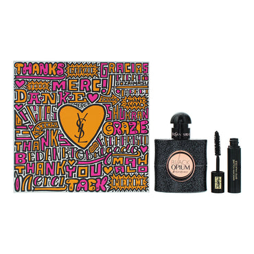 Set de regalo de 2 piezas Black Opium de Yves Saint Laurent: Eau de Parfum 30 ml - Máscara de pestañas 2 ml