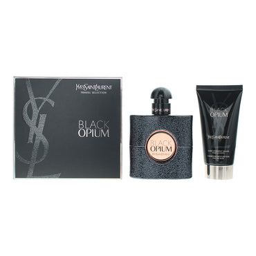 Set de regalo de 2 piezas Black Opium de Yves Saint Laurent: eau de parfum 50ml - loción corporal 50ml