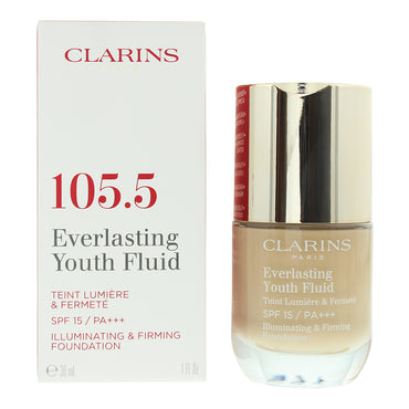 Clarins Everlasting Youth Fluid 105.5 Flesh Foundation 30ml
