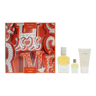 Hermès Jour D'hermès 3 Piece Gift Set: Eau de Parfum 50ml - Eau de Parfum 7.5ml - Body Lotion 30ml