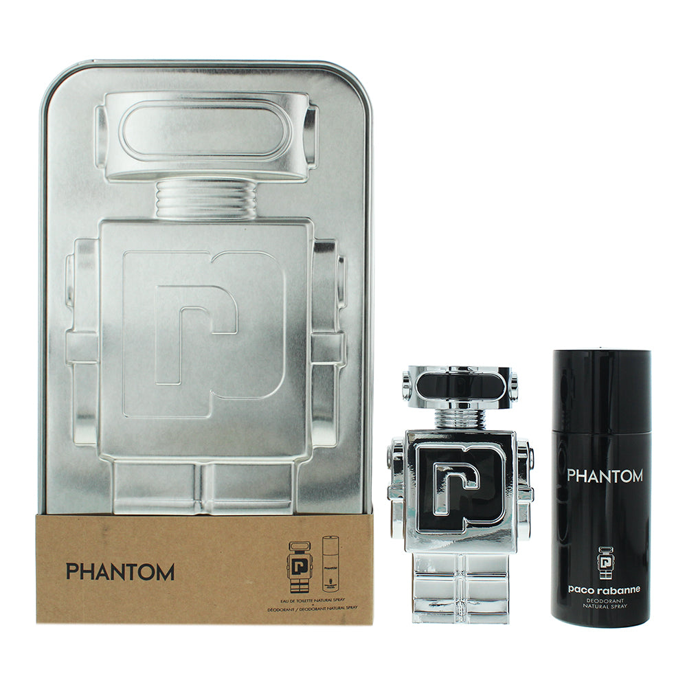 Paco Rabanne Phantom 2 Piece Gift Set: Eau De Toilette 100ml - Deodorant Spray 1