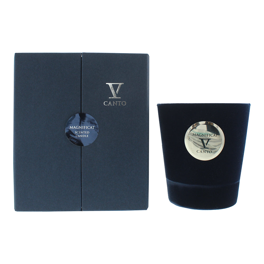 V Canto Magnificat Flocked Glass Candle 250ml