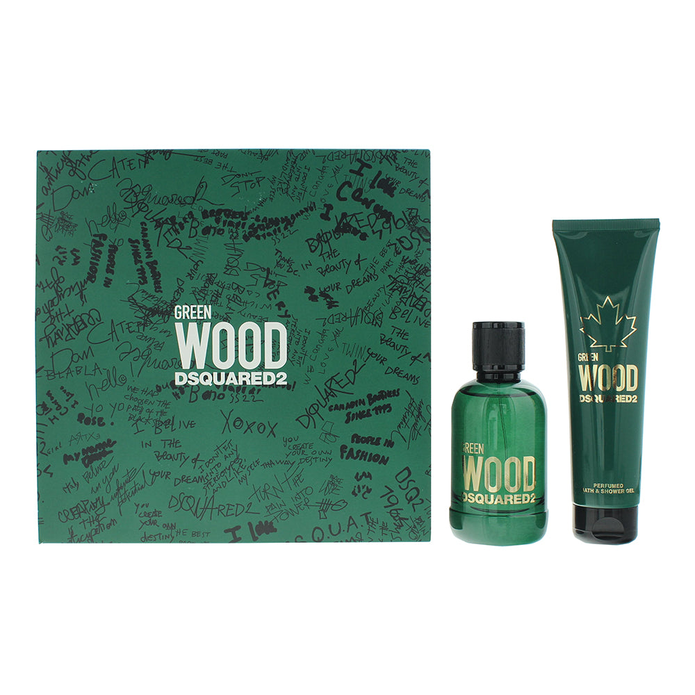 Dsquared2 Green Wood 2 Piece Gift Set: Eau de Toilette 100ml - Shower Gel 150ml