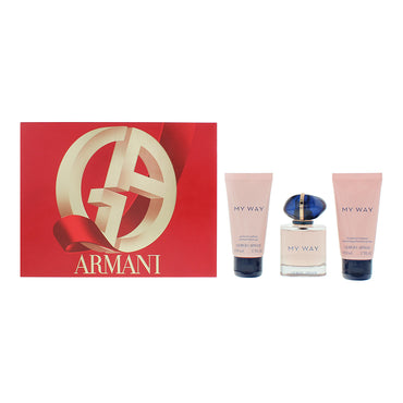 Giorgio Armani My Way 3-delt gavesett: Eau de Parfum 50ml - Dusjgel 50ml - Body Lotion 50ml