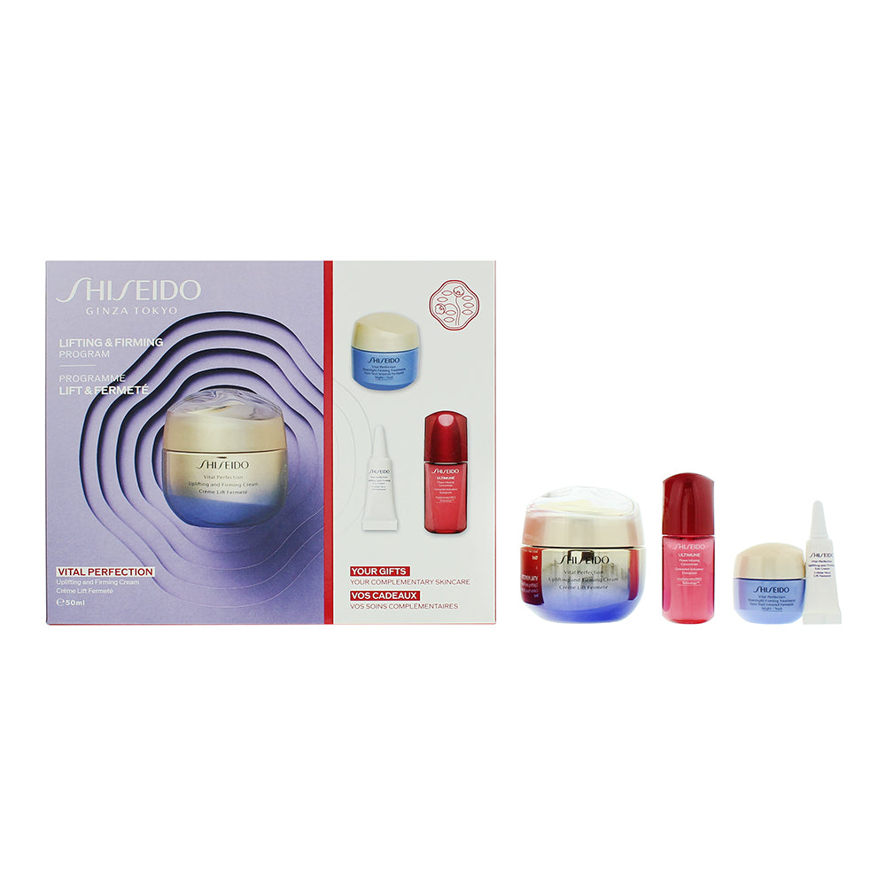 Shiseido Vital Perfection 4 Piece Gift Set: Cream 50ml - Treatment 15ml - Concentrate 10ml - Eye Cream 3ml