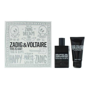 Zadig & Voltaire This Is Him! 2 Piece Gift Set: Eau de Toilette 50ml - Shower Gel 50ml