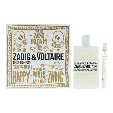 Zadig & Voltaire Das ist sie! 2-teiliges Geschenkset: Eau de Parfum 100 ml – Eau de Parfum 10 ml