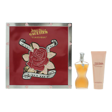 Jean Paul Gaultier Classique 2 Piece Gift Set: Eau De Toilette 50ml - Body Lotion 75ml