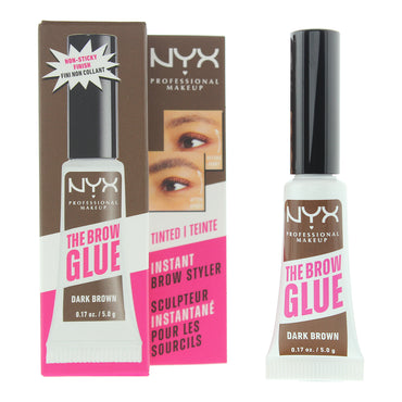 NYX The Brow Glue Dark Brown Brow Gel 5g