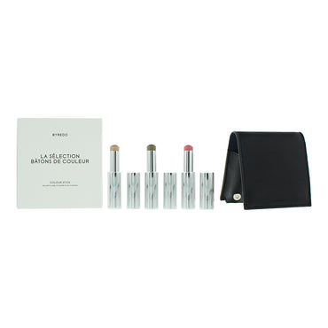 Byredo Dark Blue Set Of 3 + Leather Pouch: Solar Flare, Flower Play, Kumato Face