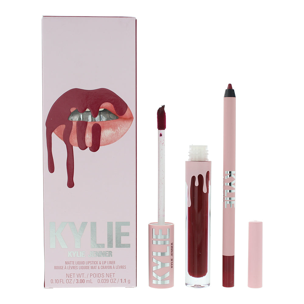 Kylie By Kylie Jenner Matte Lip Kit 403 Bite Me 2 Piece Gift Set: Liquid Lipstick 3ml - Lip Liner 1.1g