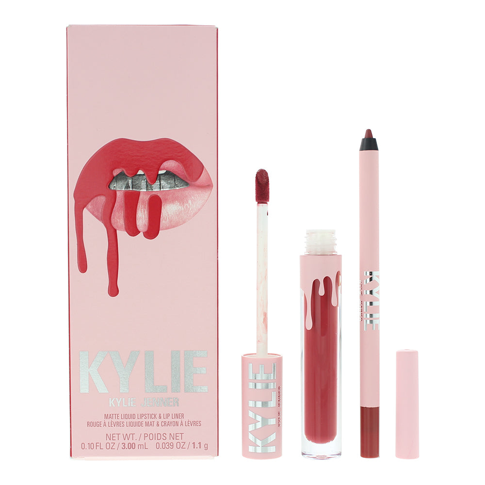 Kylie By Kylie Jenner Matte Lip Kit 401 Victoria 2 Piece Gift Set: Liquid Lipstick 3ml - Lip Liner 1.1g