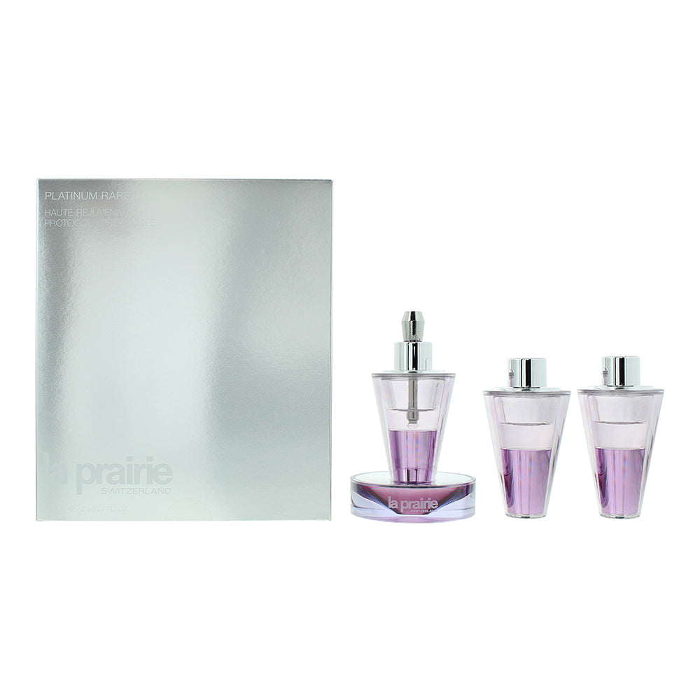 La Prairie Platinum Rare Haute-Rejuvenation Protocol 3 Piece Gift Set: Treatment 3 x 8ml