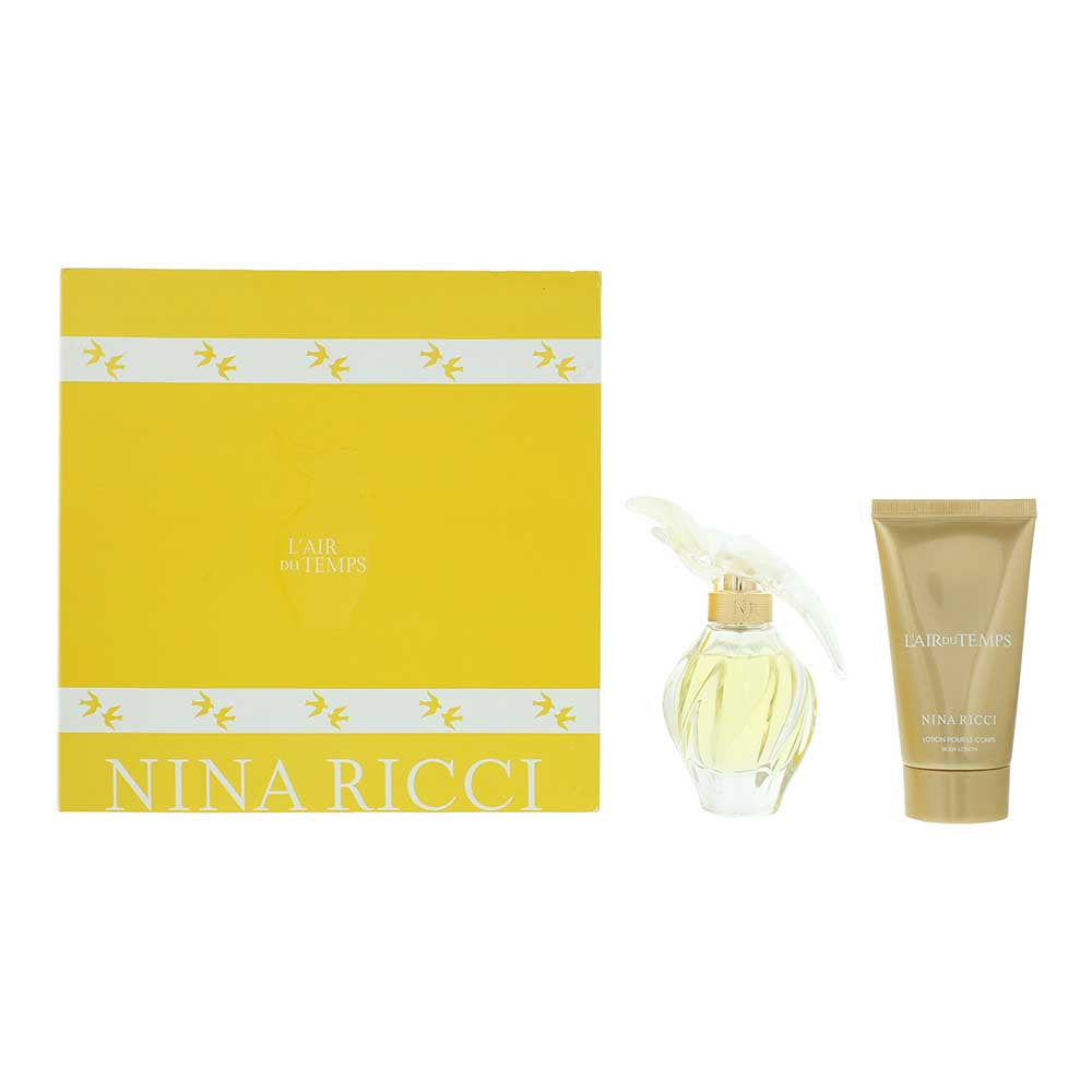 Nina Ricci L'air Du Temps 2 Piece Gift Set: Eau de Toilette 50ml - Body Lotion 75m