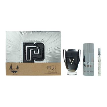 Paco Rabanne Invictus Victory 3 Piece Gift Set: Eau de Parfum 100ml - Eau de Parfum 10ml - Deodorant Spray 150ml