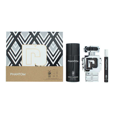 Paco Rabanne Phantom 3 Piece Gift Set: Eau de Toilette 100ml - Eau de Toilette 10ml - Deodorant Spray 150ml