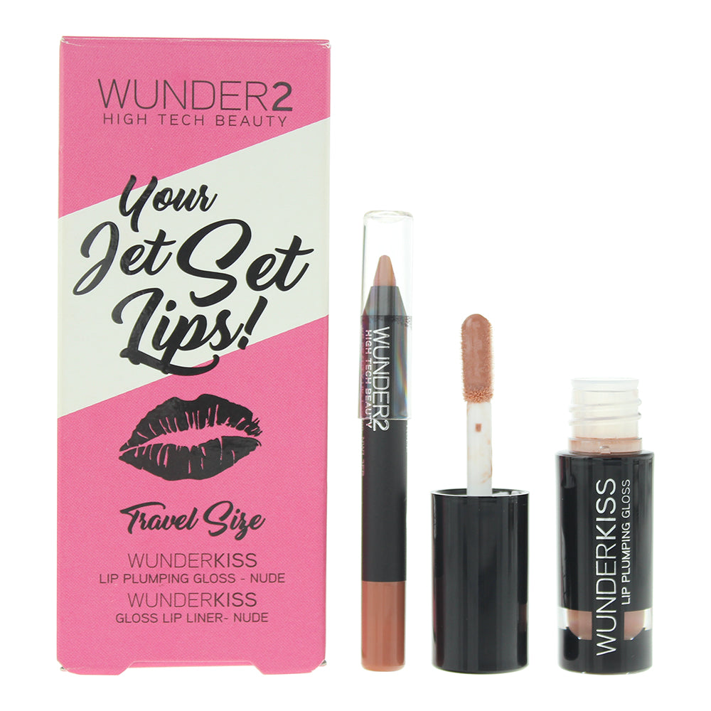 Wunder 2 Your Jet Set Lips! Duo Lipliner 0.50g  Lip Gloss 1.25g