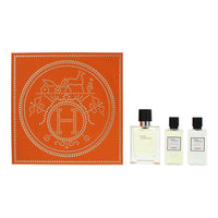 Hermès Terre D'hermès 3 Piece Gift Set: Eau De Toilette 50ml - Hair And Body Shower Gel 40ml - Aftershave Lotion 40ml