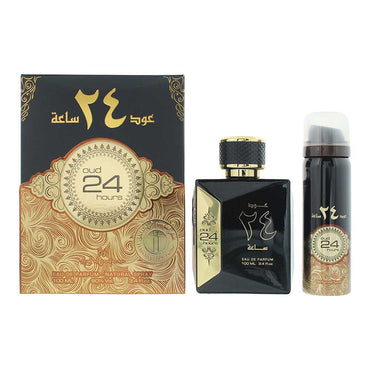 Ard Al Zaafaran Oud 24 Hours 2 Piece Gift Set: Eau de Parfum 100ml - Deodorant Spray 50ml