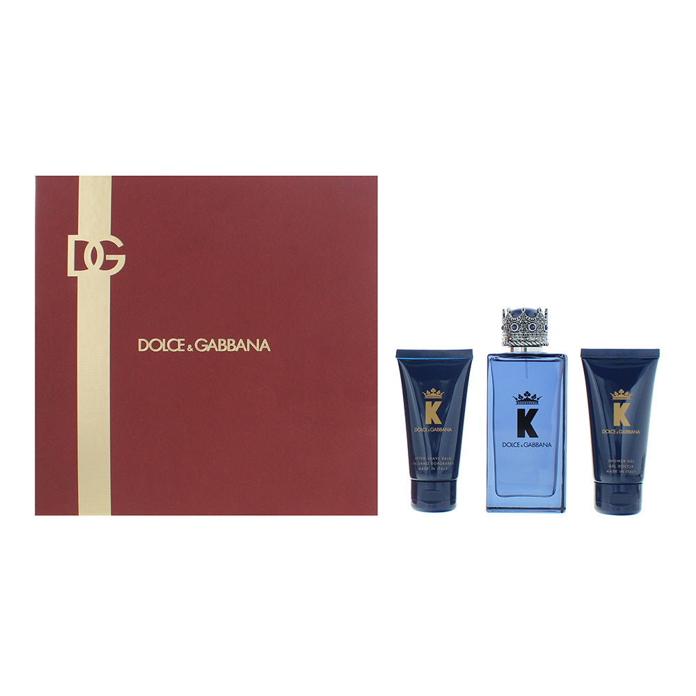 Dolce  Gabbana K 3 Piece Gift Set: Eau de Parfum 100ml - Aftershave Balm 50ml - Shower Gel 50ml