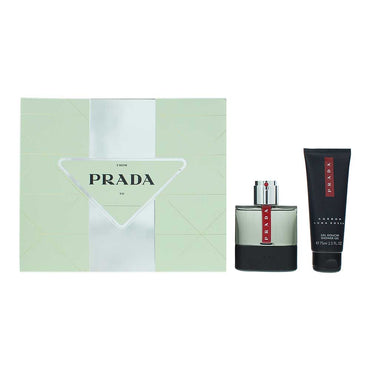 Prada Luna Rossa Carbon 2 Piece Gift Set: Eau de Toilette 50ml - Shower Gel 75ml