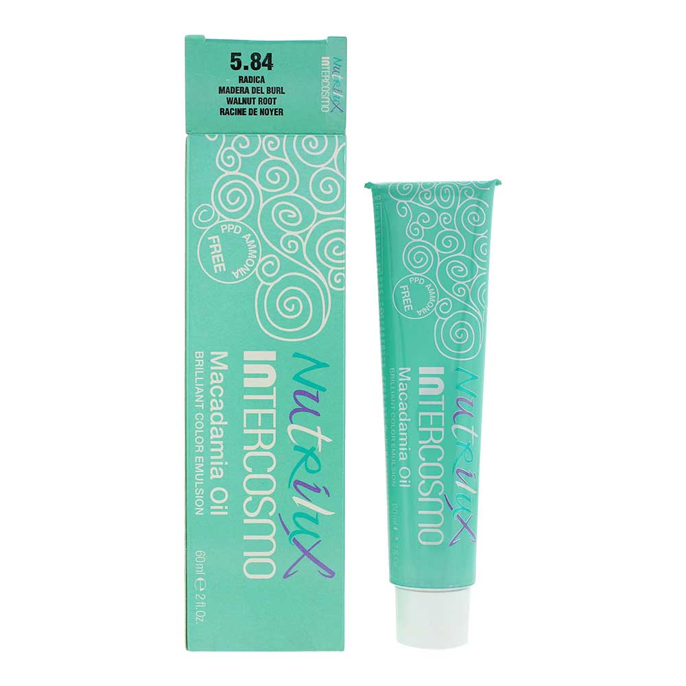 Intercosmo Nutrilux Macadamia Oil 5.84 Walnut Root Hair Colour 60ml
