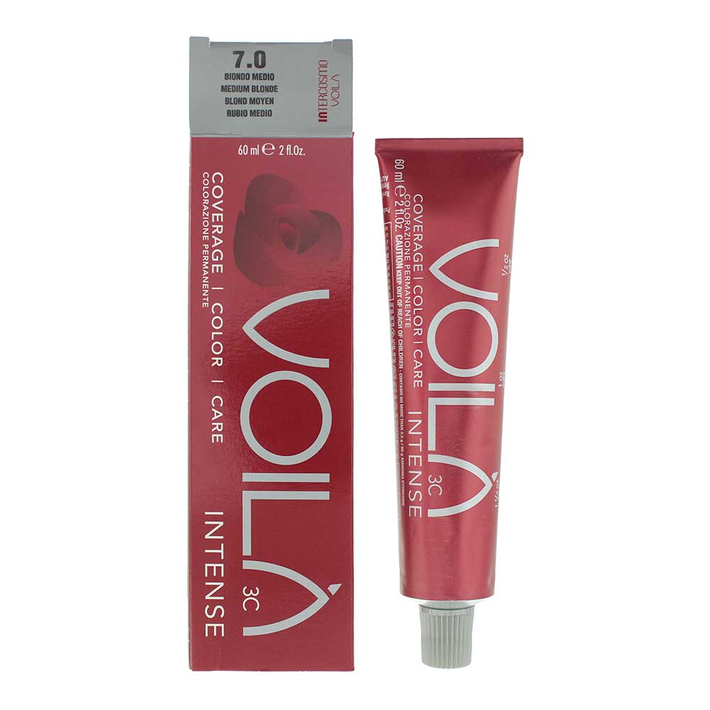 Intercosmo Voilà 3C Intense 7.0 Medium Blonde Hair Colour 60ml