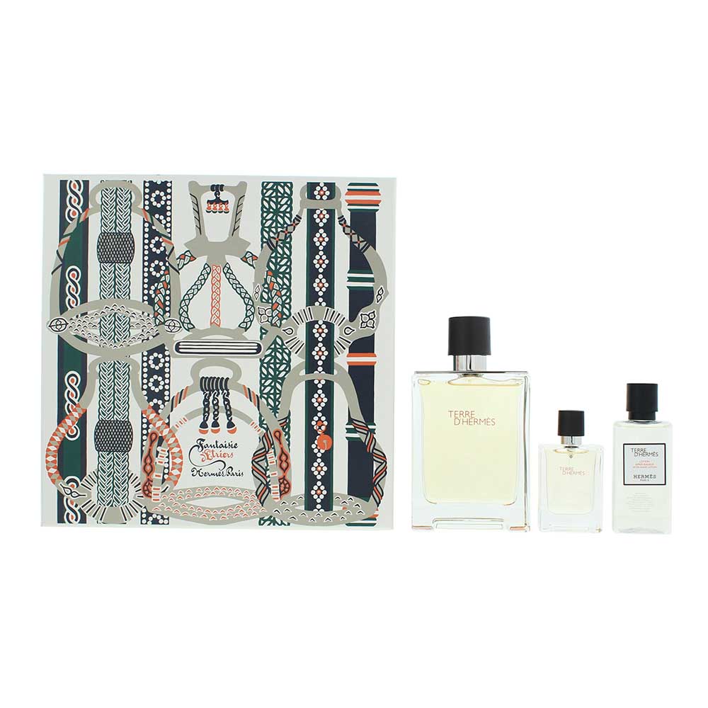 Hermès Terre D'hermès 3 Piece Gift Set: Eau de Toilette 100ml - Eau de Toilette 12.5ml - Aftershave Lotion 40ml