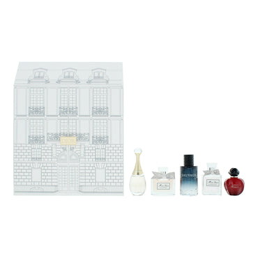Dior 5 Piece Gift Set:  2 x Eau de Parfum 5ml - 2 x Miss Dior Blooming Bouquet  Hypnotic Poison Eau de Toilette 5ml- 1 x Sauvage Eau de Toilette 10ml