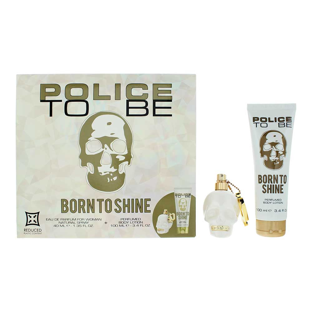 Police To Be Born To Shine 2 Piece Gift Set: Eau de Parfum 40ml - Body Lotion 100ml