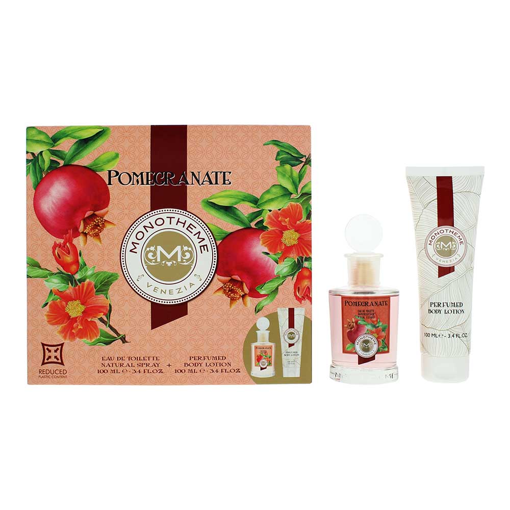 Monotheme Pomegranate 2 Piece Gift Set: Eau de Toilette 100ml - Body Lotion 100ml
