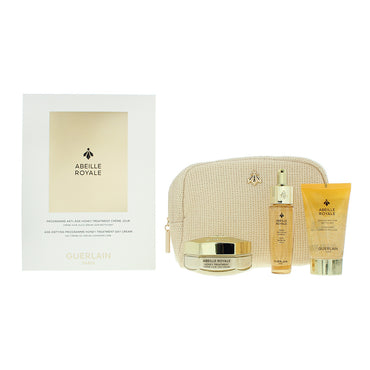 Guerlain Abeille Royale 3 Piece Gift Set: Day Cream 50ml - Cleansing Foam 40ml - Oil Serum 15ml