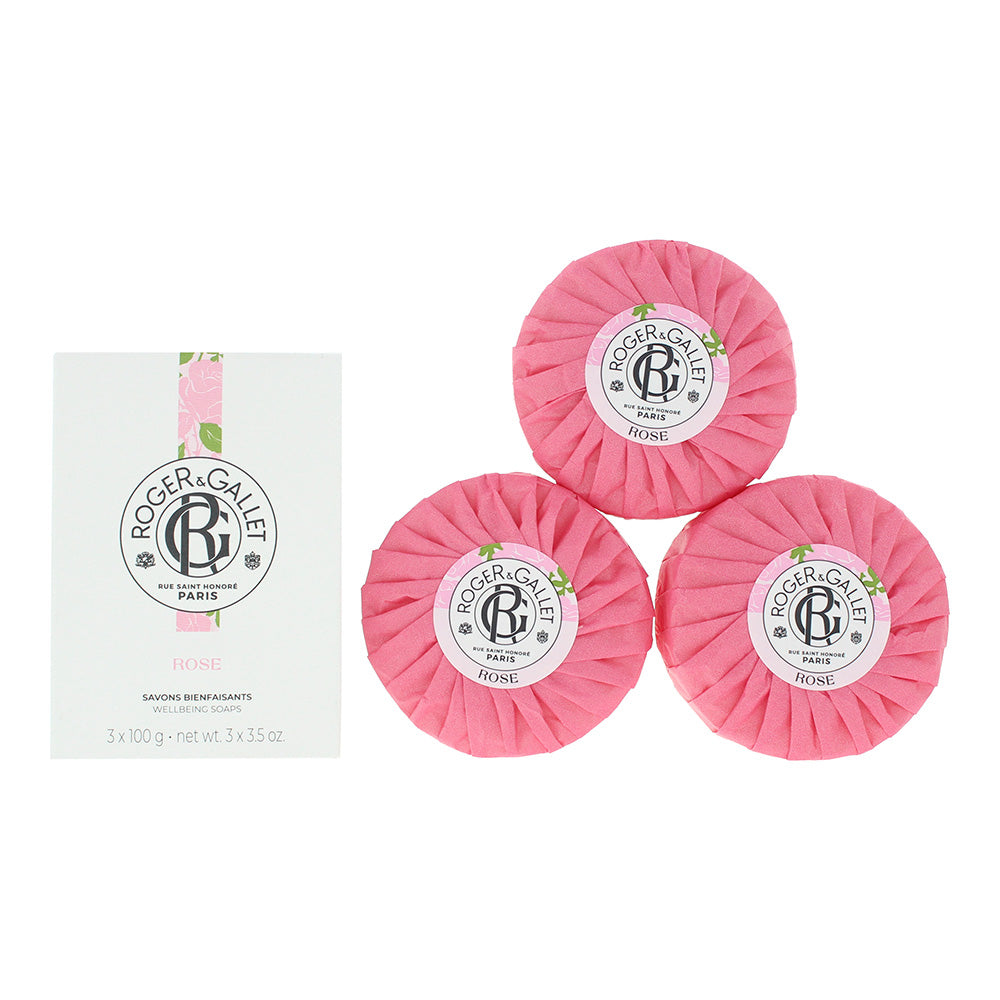 Roger  Gallet Rose 3 x Soap 100g