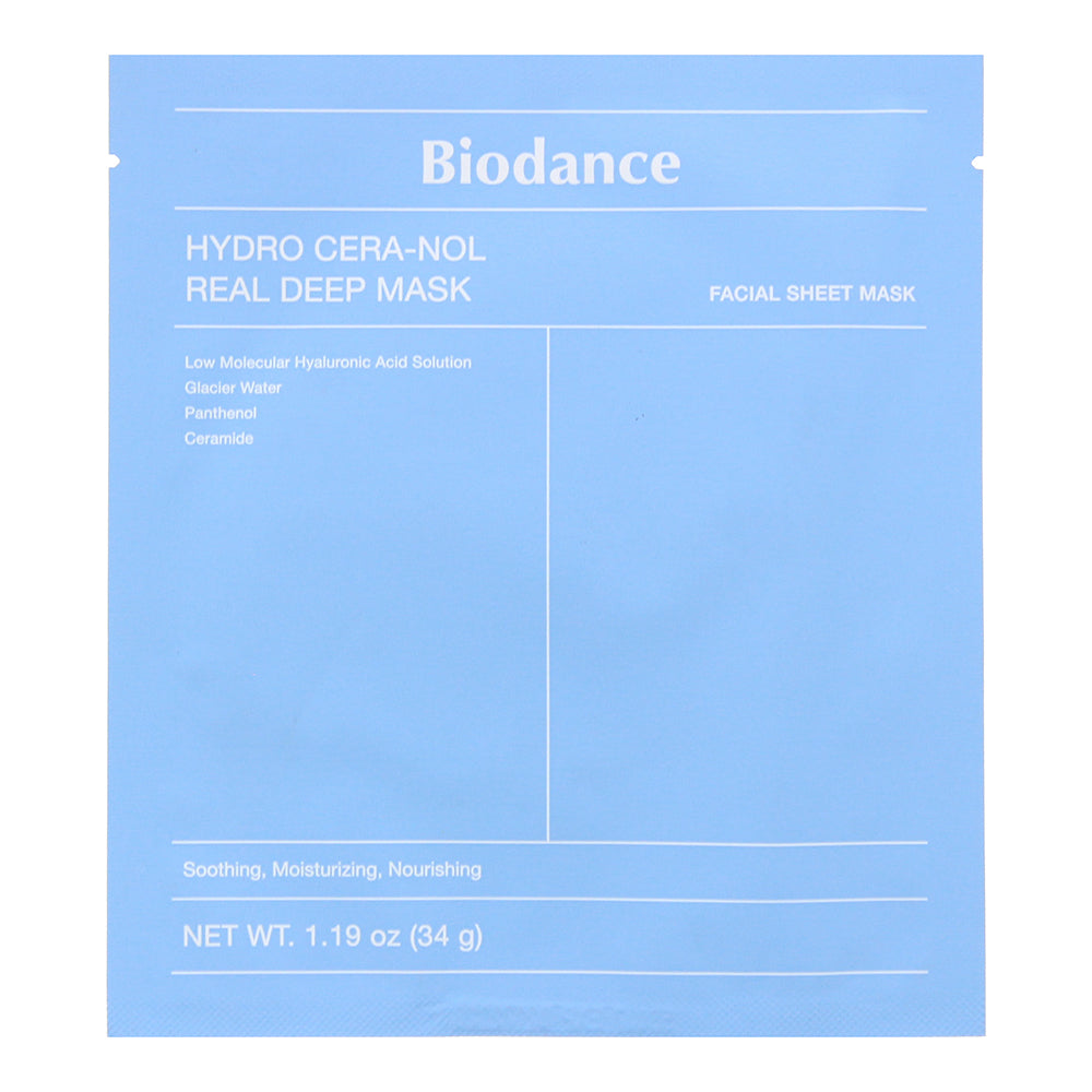 Biodance Hydro Cera-Nol Real Deep Mask Sheets 4 x 34g