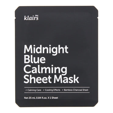 Dear, Klairs Midnight Blue Calming Sheet Mask 25ml