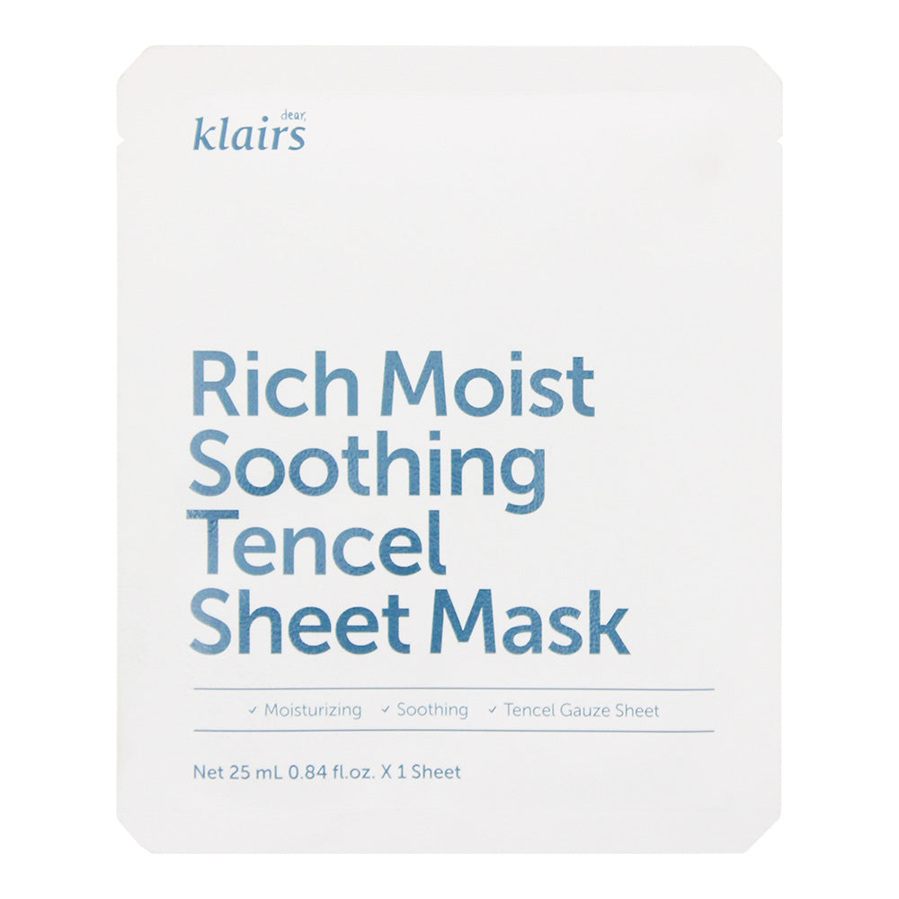 Dear  Klairs Rich Moist Soothing Tencel Sheet Mask 25ml