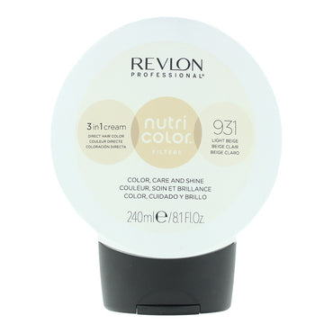 Revlon Nutri Color Filters 931 Light Beige 3 In 1 Hair Cream 240ml