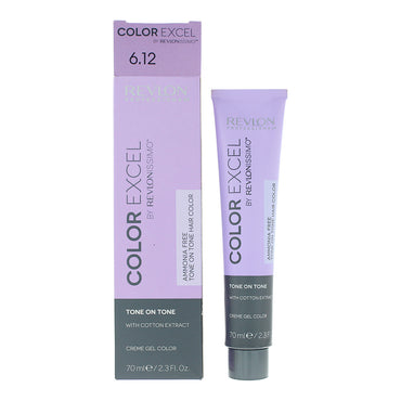 Revlon Color Excel 6.12 Dark Ash Iridescent  Blonde Creme Gel Hair Colour 70ml