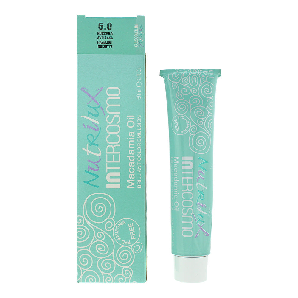 Intercosmo Nutrilux Macadamia Oil 5.0 Hazelnut Hair Colour 60ml