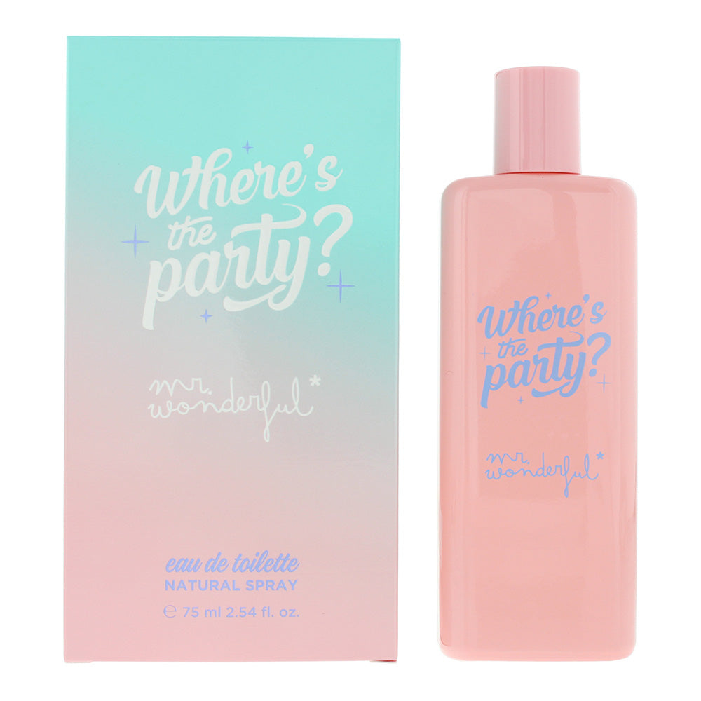 Mr Wonderful Where's The Party? Eau de Toilette 75ml