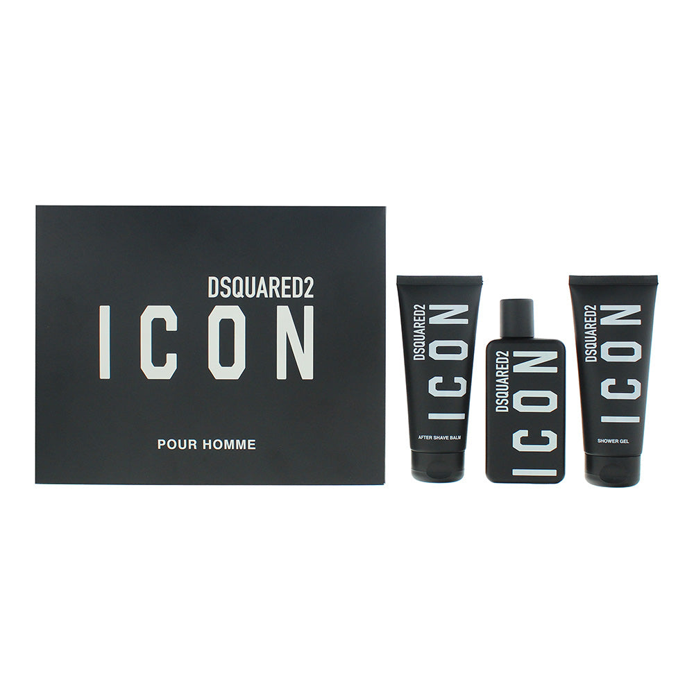 Dsquared2 Pour Homme 3 Piece Gift Set: Eau de Parfum 100ml - Body Lotion 100ml - Aftershave Balm 100ml