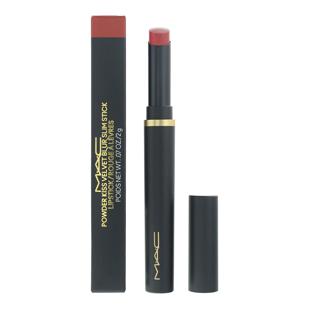 MAC Powder Kiss Velvet Blur Slim Stick 877 Devoted To Chill Lipstick 2g