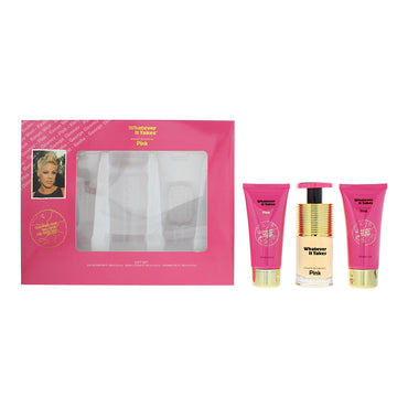 Pink Whatever It Takes 3 Piece Gift Set: Eau De Parfum 100ml - Body Lotion 100ml - Shower Gel 100ml