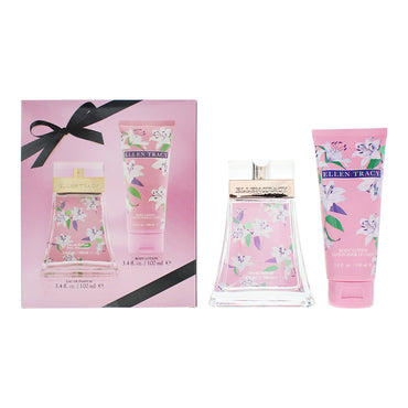 Ellen Tracy Classic Florals Pink Sparkling Photobox 2 Piece Gift Set: EDP 100ml - BL 100ml